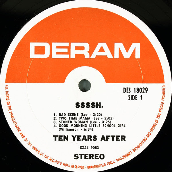 Ten Years After : Ssssh. (LP, Album, Pit)