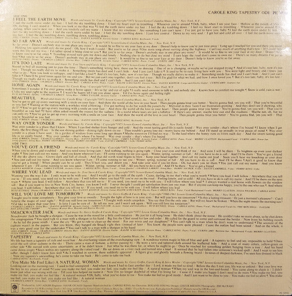 Carole King : Tapestry (LP, Album, RE, Ter)