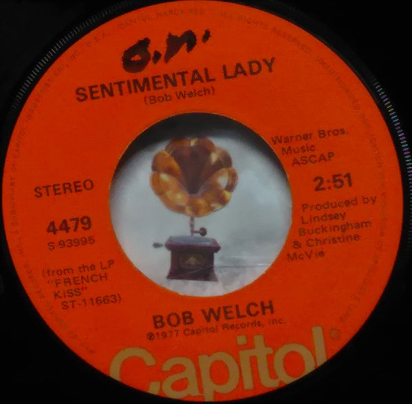 Bob Welch : Sentimental Lady (7", Win)