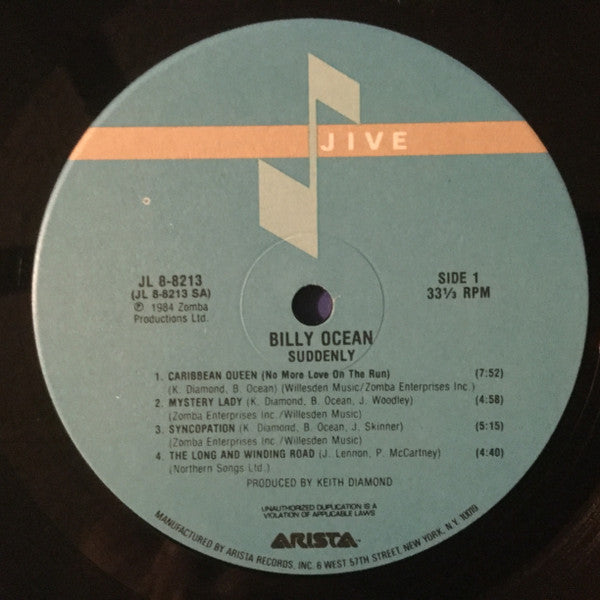 Billy Ocean : Suddenly (LP, Ind)