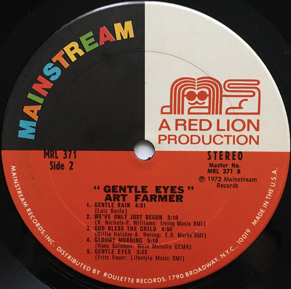 Art Farmer : Gentle Eyes (LP, Album, RE)