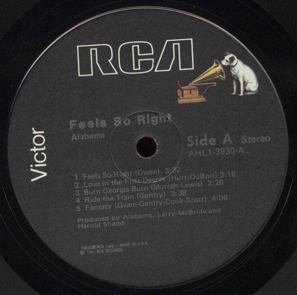 Alabama : Feels So Right (LP, Album, Ind)