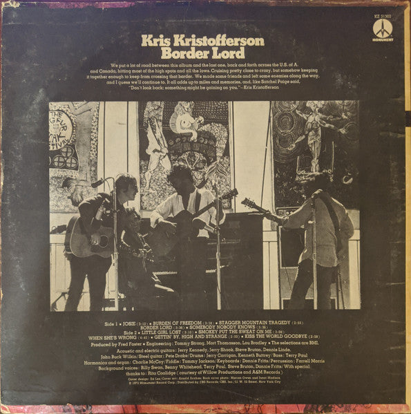 Kris Kristofferson : Border Lord (LP, Album, Pit)