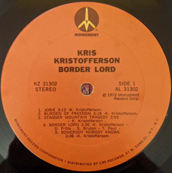 Kris Kristofferson : Border Lord (LP, Album, Pit)