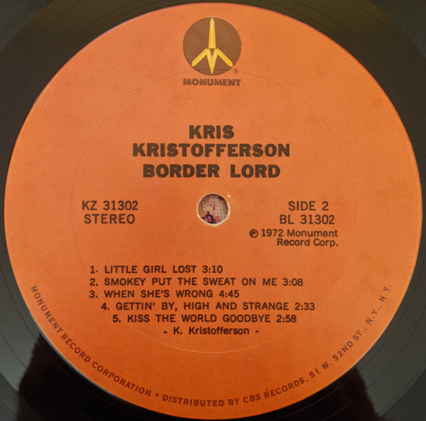 Kris Kristofferson : Border Lord (LP, Album, Pit)