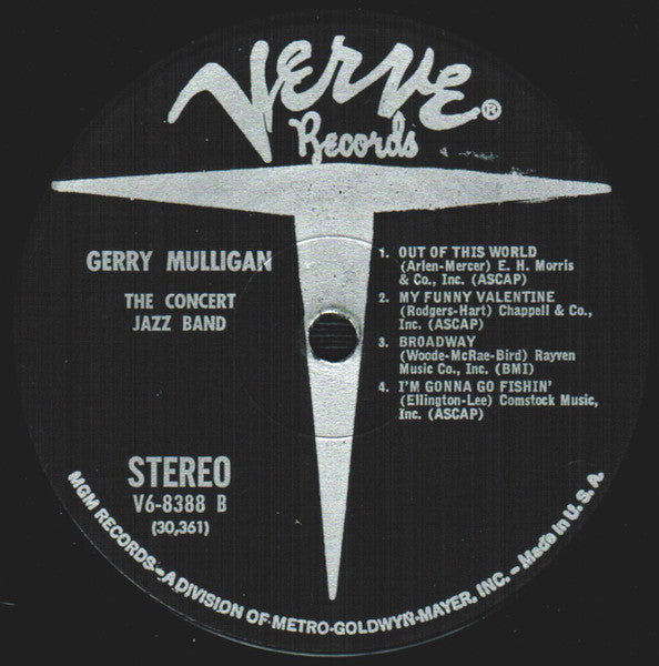 Gerry Mulligan : The Concert Jazz Band (LP, Album, RP, MGM)