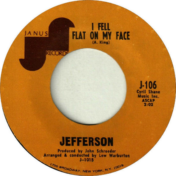 Jefferson (3) : Baby Take Me In Your Arms (7", Single, Styrene, Ora)