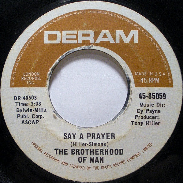 The Brotherhood Of Man* : United We Stand (7", Single, Styrene, She)