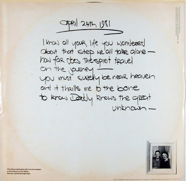 Rick Springfield : Success Hasn't Spoiled Me Yet (LP, Album, Ind)