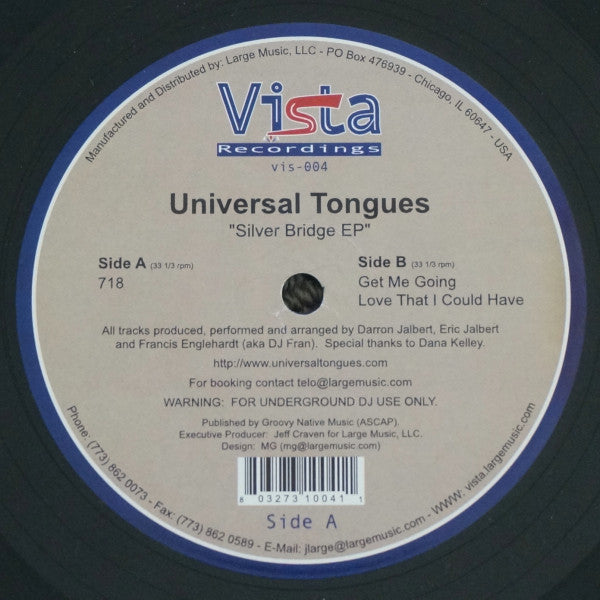 Universal Tongues : Silver Bridge EP (12", EP)