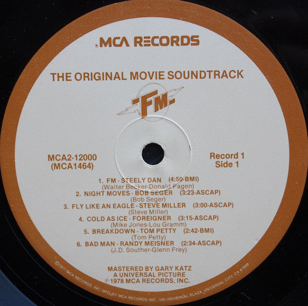 Various : FM (The Original Movie Soundtrack) (2xLP, Album, Comp, Glo)