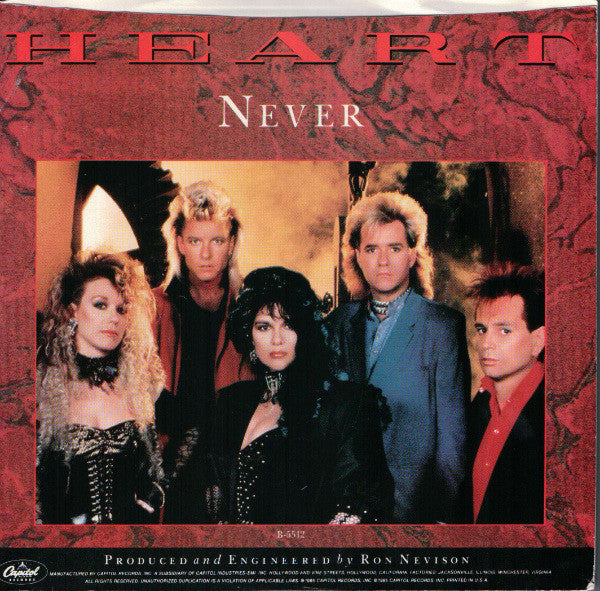 Heart : Never (7", Single, Jac)