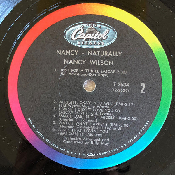 Nancy Wilson : Nancy - Naturally (LP, Album, Mono)