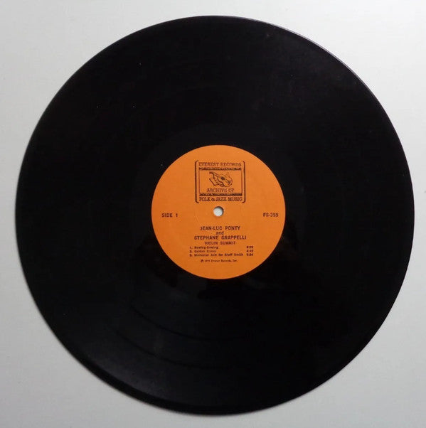 Jean-Luc Ponty, Stephane Grappelli* : Violin Summit (LP, Album, RE)