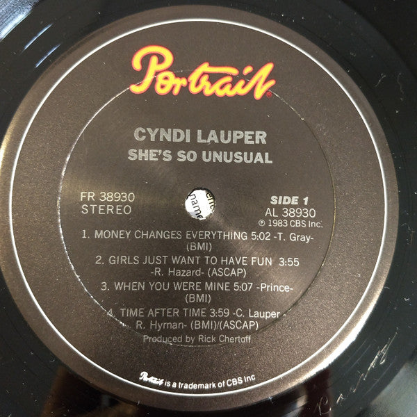 Cyndi Lauper : She's So Unusual (LP, Album, Car)