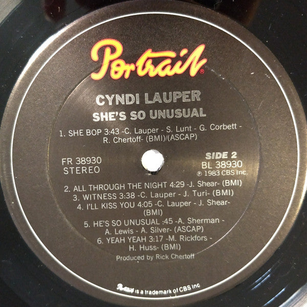 Cyndi Lauper : She's So Unusual (LP, Album, Car)