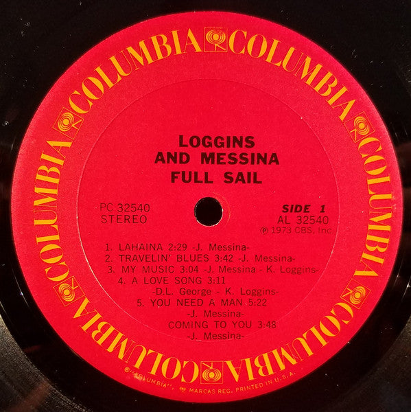 Loggins And Messina : Full Sail (LP, Album, RE, Ter)