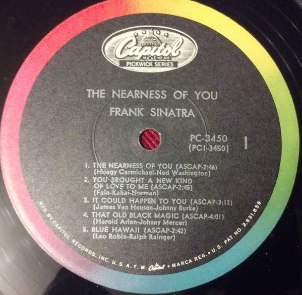 Frank Sinatra : The Nearness Of You (LP, Comp, Mono, Scr)