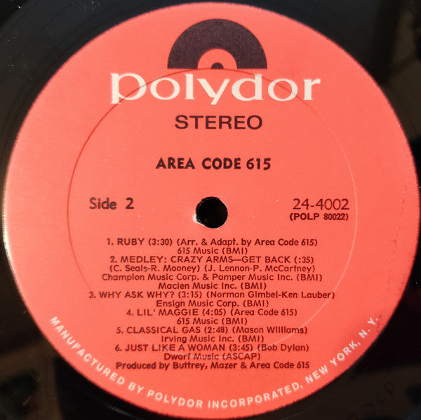Area Code 615 : Area Code 615 (LP, Album)