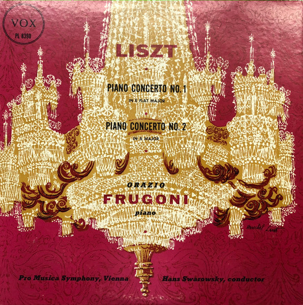 Liszt* - Orazio Frugoni, Pro Musica Symphony, Vienna* Conductor Hans Swarowsky : Piano Concerto No.1 No.2 (LP, Album, Mono)