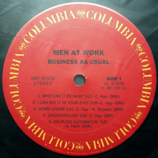 Men At Work : Business As Usual (LP, Album, Pit)
