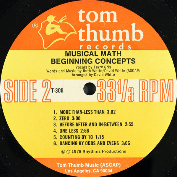 Ruth White / David White Sung By Terry Gris : Musical Math: Beginning Concepts (LP, Album, RE)