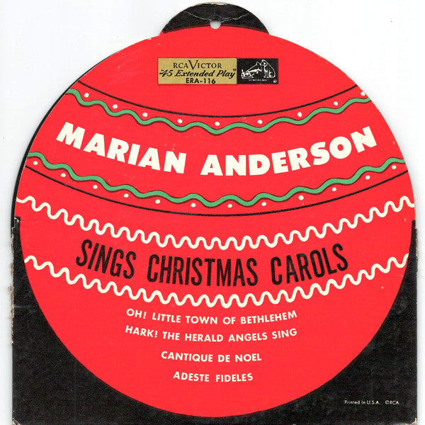 Marian Anderson : Marian Anderson Sings Christmas Carols (7", EP)
