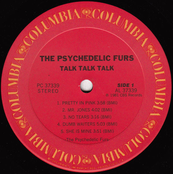 The Psychedelic Furs : Talk Talk Talk (LP, Album, RE, Car)