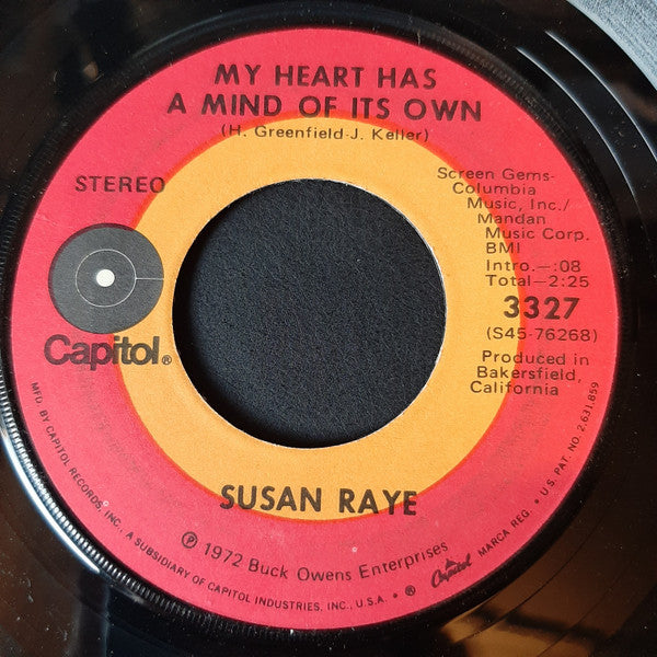 Susan Raye : My Heart Has A Mind Of Its Own (7", Single, Win)