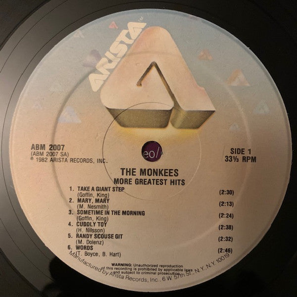 The Monkees : More Greatest Hits Of The Monkees (LP, Album, Comp, Mono)