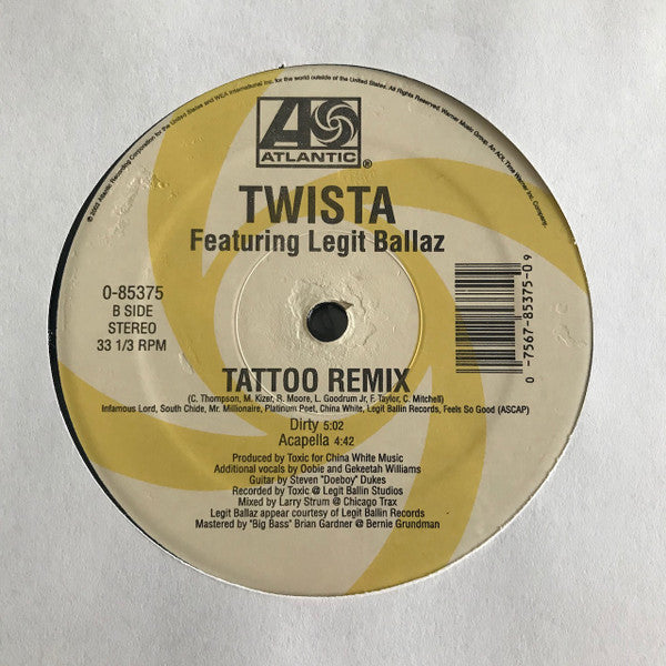 Twista : Tattoo (Remix) (12", Single)