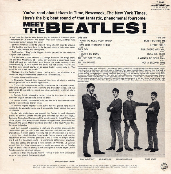 The Beatles : Meet The Beatles! (LP, Album, Mono, Los)