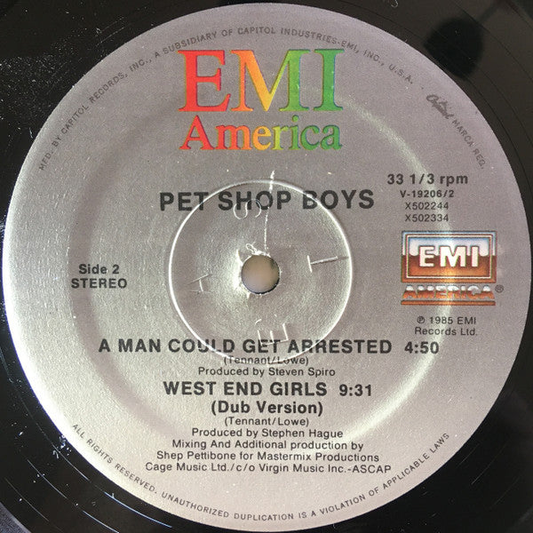 Pet Shop Boys : West End Girls (12", Single, Dan)