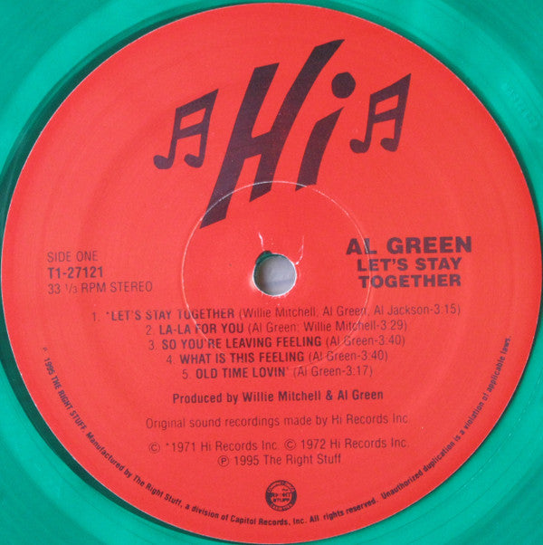 Al Green : Let's Stay Together (LP, Album, Ltd, RE, Gre)