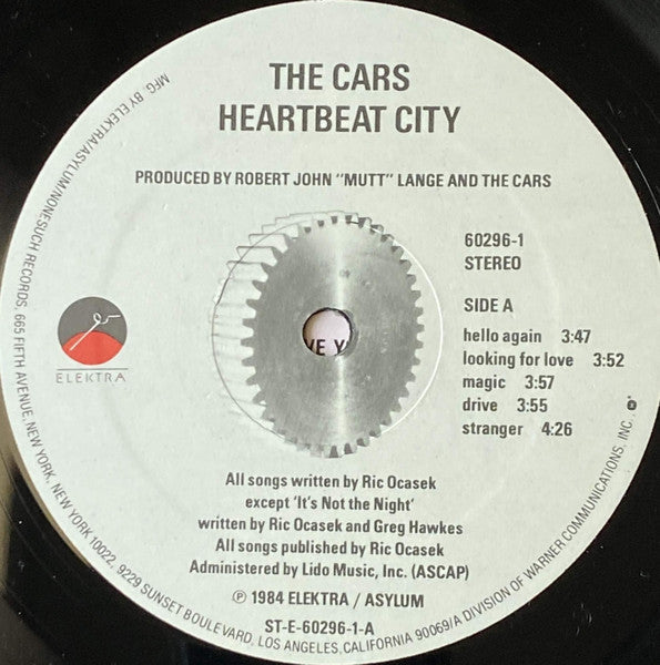 The Cars : Heartbeat City (LP, Album, All)