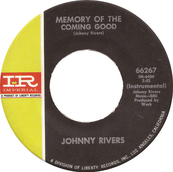 Johnny Rivers : Summer Rain / Memory Of The Coming Good (7", Sou)