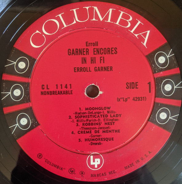 Erroll Garner : Encores In Hi Fi (LP, Album, Mono)