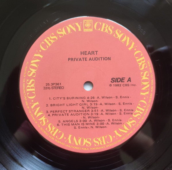 Heart : Private Audition (LP, Album)
