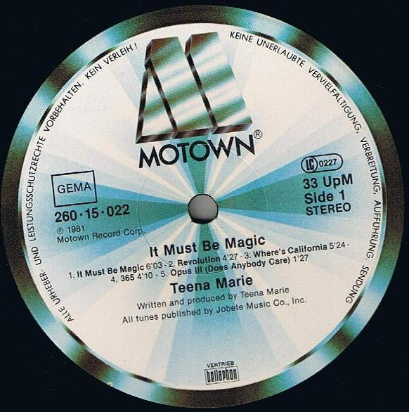 Teena Marie : It Must Be Magic (LP, Album)