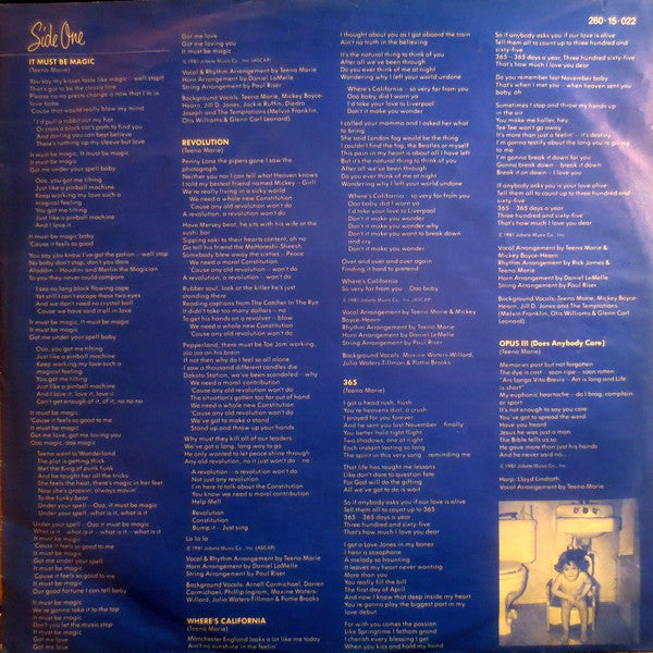 Teena Marie : It Must Be Magic (LP, Album)