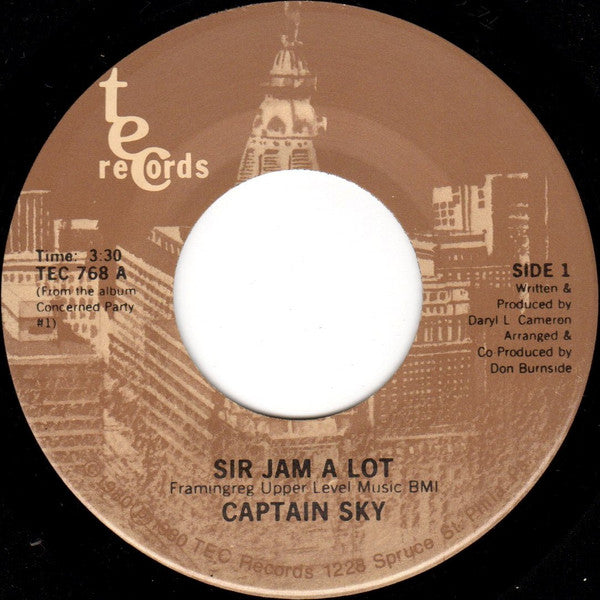 Captain Sky : Sir Jam A Lot / Elementry School Of Funk (7", Single, PRC)