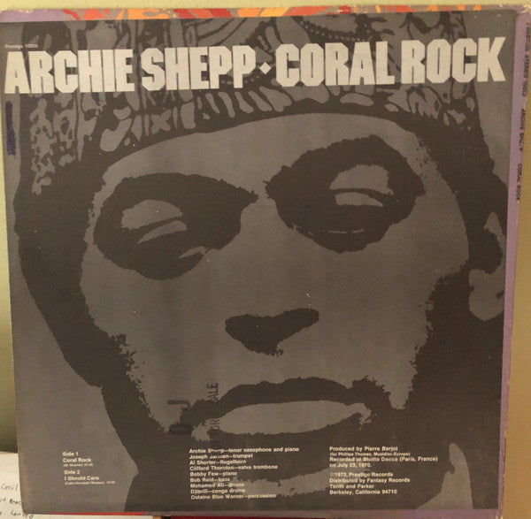 Archie Shepp : Coral Rock (LP, Album, RE, DJ )