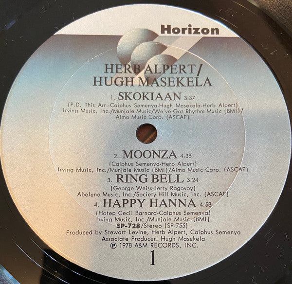Herb Alpert / Hugh Masekela : Herb Alpert / Hugh Masekela (LP, Album, Mon)