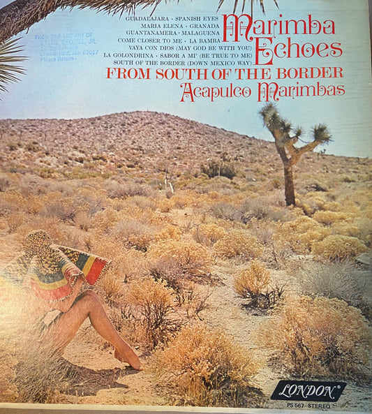 Acapulco Marimbas : Marimba Echoes From South Of The Border (LP)