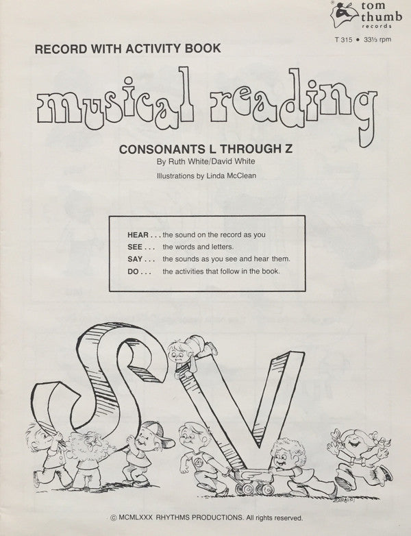 Ruth White & David White : Musical Reading: Consonants L Through Z  (LP)
