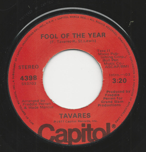 Tavares : Whodunit / Fool Of The Year (7", Los)