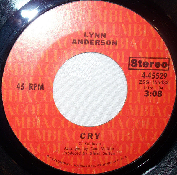 Lynn Anderson : Cry (7", Single, Styrene)