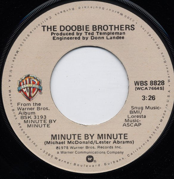 The Doobie Brothers : Minute By Minute (7", Jac)