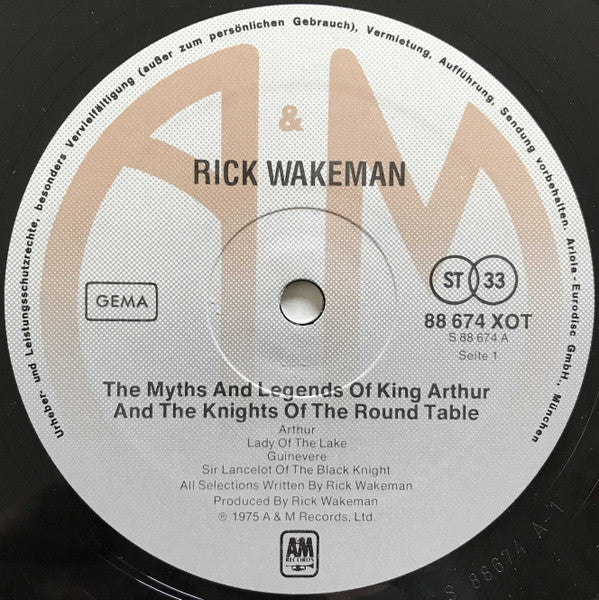 Rick Wakeman : The Myths And Legends Of King Arthur And The Knights Of The Round Table (LP, Album, Gat)