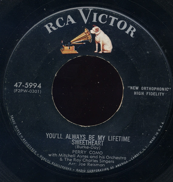 Perry Como : Ko Ko Mo (I Love You So) / You'll Always Be My Lifetime Sweetheart (7")